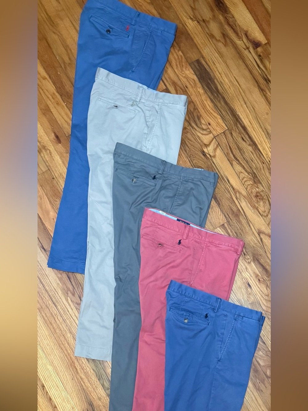 Polo Ralph Lauren Men’s 34x30 Stretch Straight Fit Chino Pants Trousers Lot Of 5